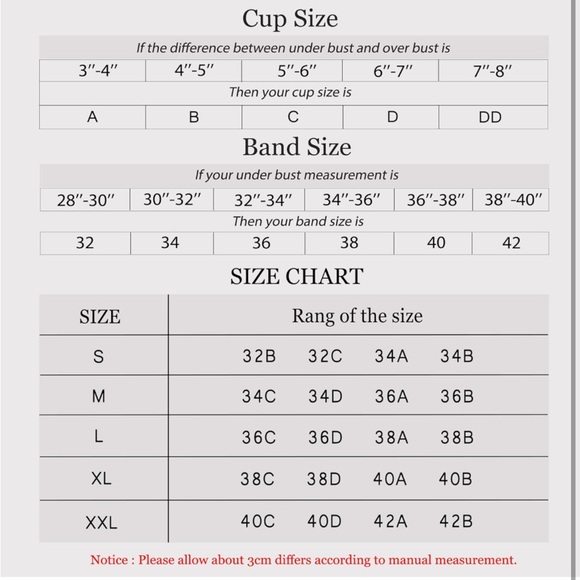 NWT Gailife Deep V Bra -No Underwire, Adjustable, Seamless - Nude - Size: Medium - Picture 2 of 7